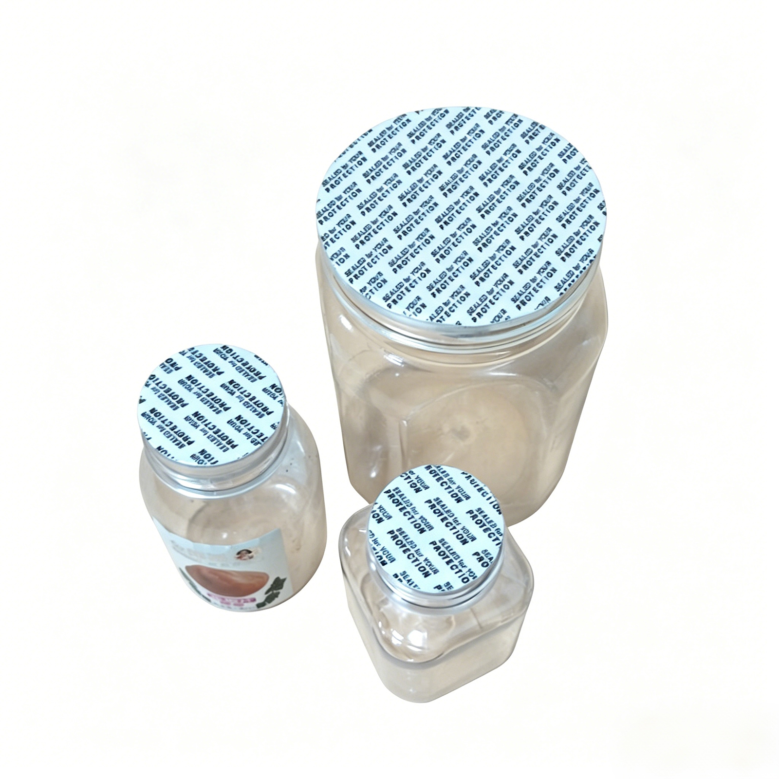 Machine-Free Pressure Sensitive Self-Adhesive Cap Liner Seals for Craft Cosmetics, Dry Supplements, and Spice Jars