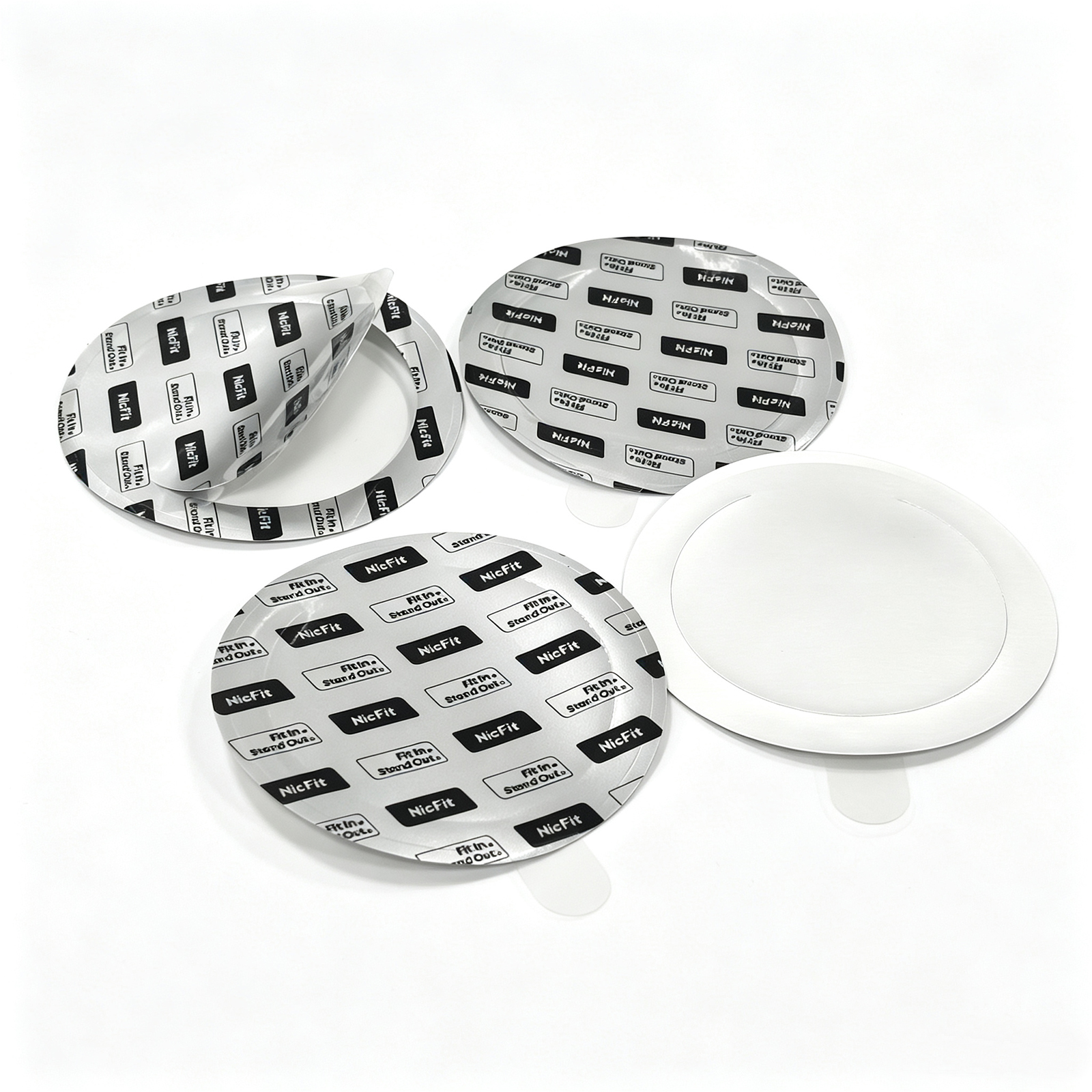 Peel-and-Reseal Induction Foil Liners with Center Self-Adhesive Zone for Multi-Use Opening
